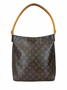 Louis Vuitton Monogram Looping GM Shoulder Bag Hobo LV Vachetta Leather Classic